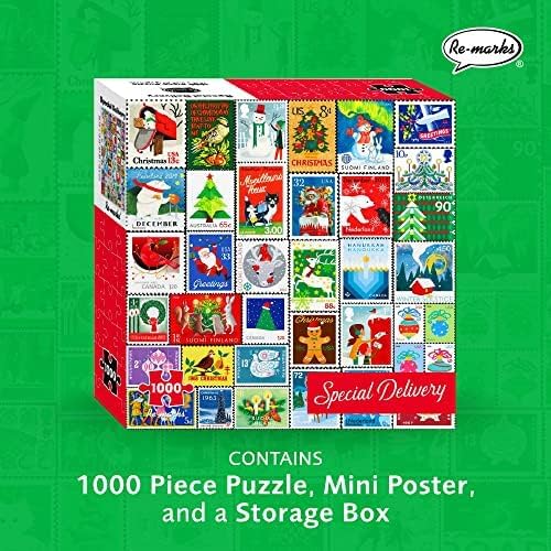 Re-marks Special Delivery Puzzle, Collage Puzzle, 1000-Piece Christmas Puzzle