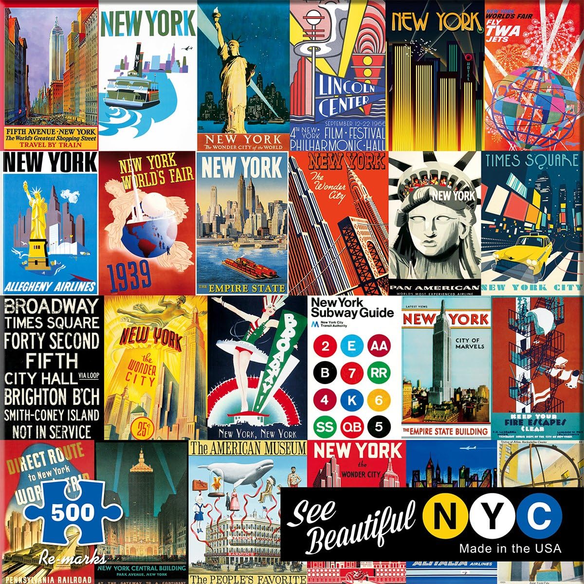 Re-Marks New York 500 Pieces Jigsaw Puzzle