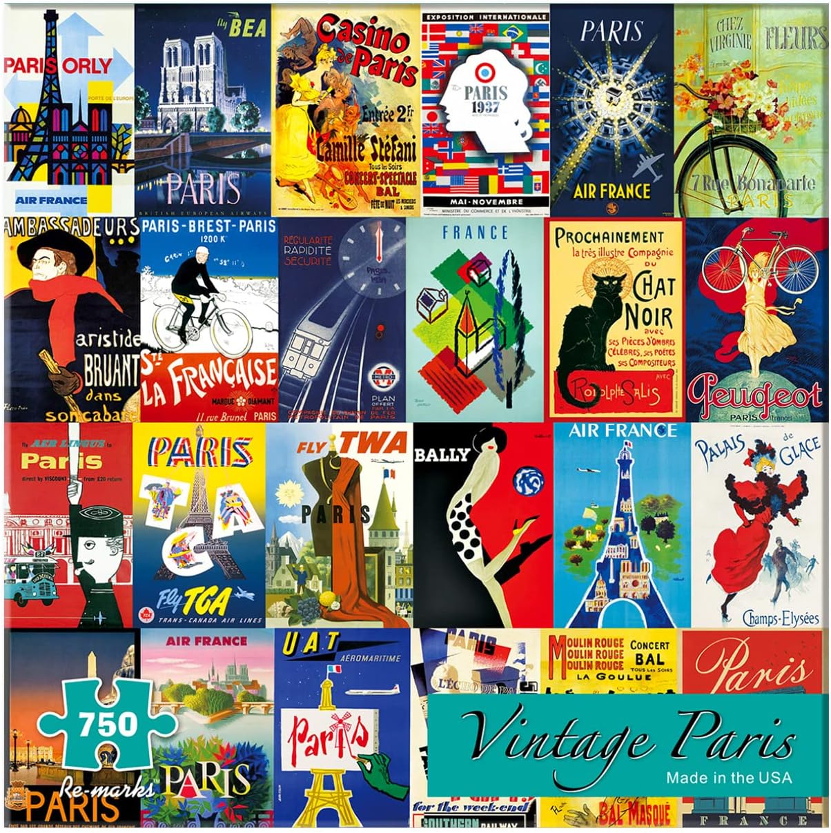 Re-marks Vintage Paris 750-Piece Jigsaw Puzzle for All Ages