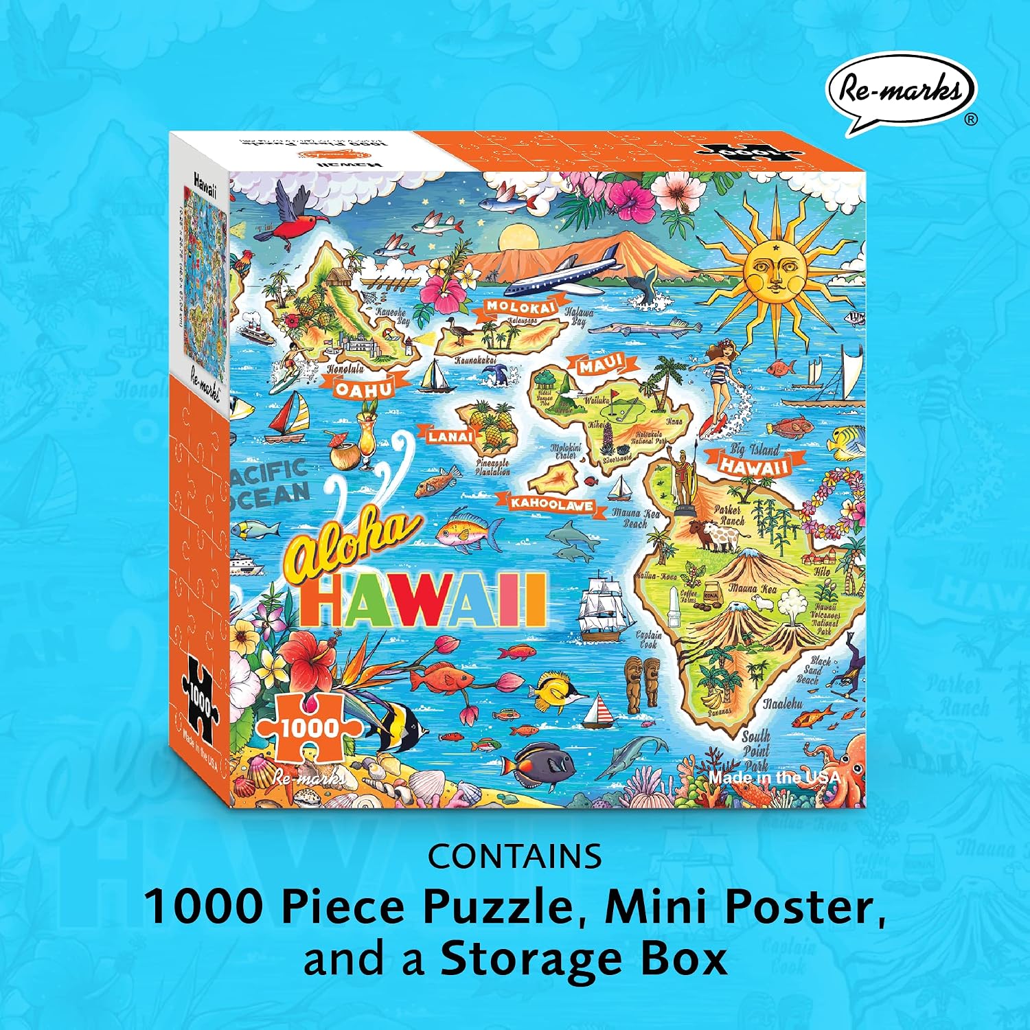Re-marks Aloha Hawaii 1,000-Piece Jigsaw Puzzle for All Ages