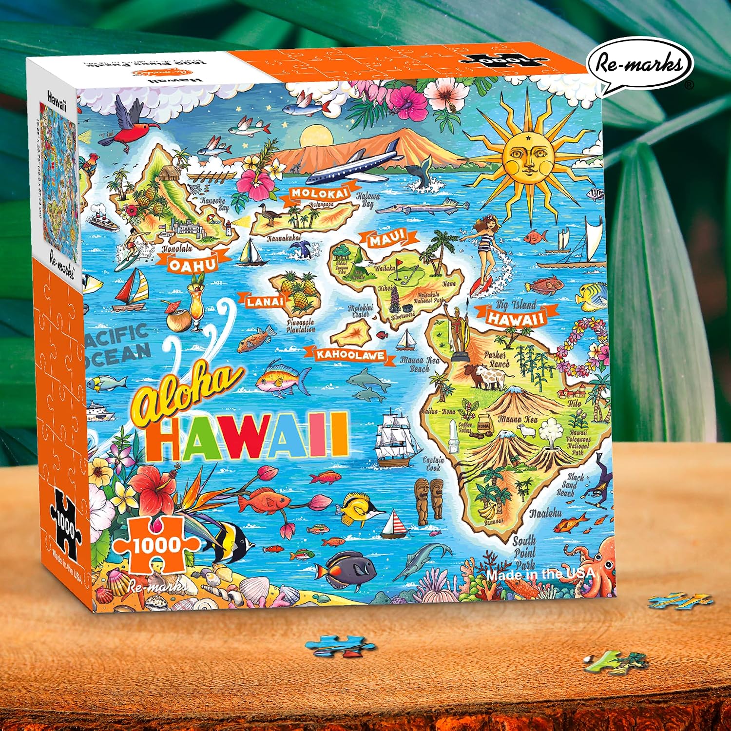 Re-marks Aloha Hawaii 1,000-Piece Jigsaw Puzzle for All Ages