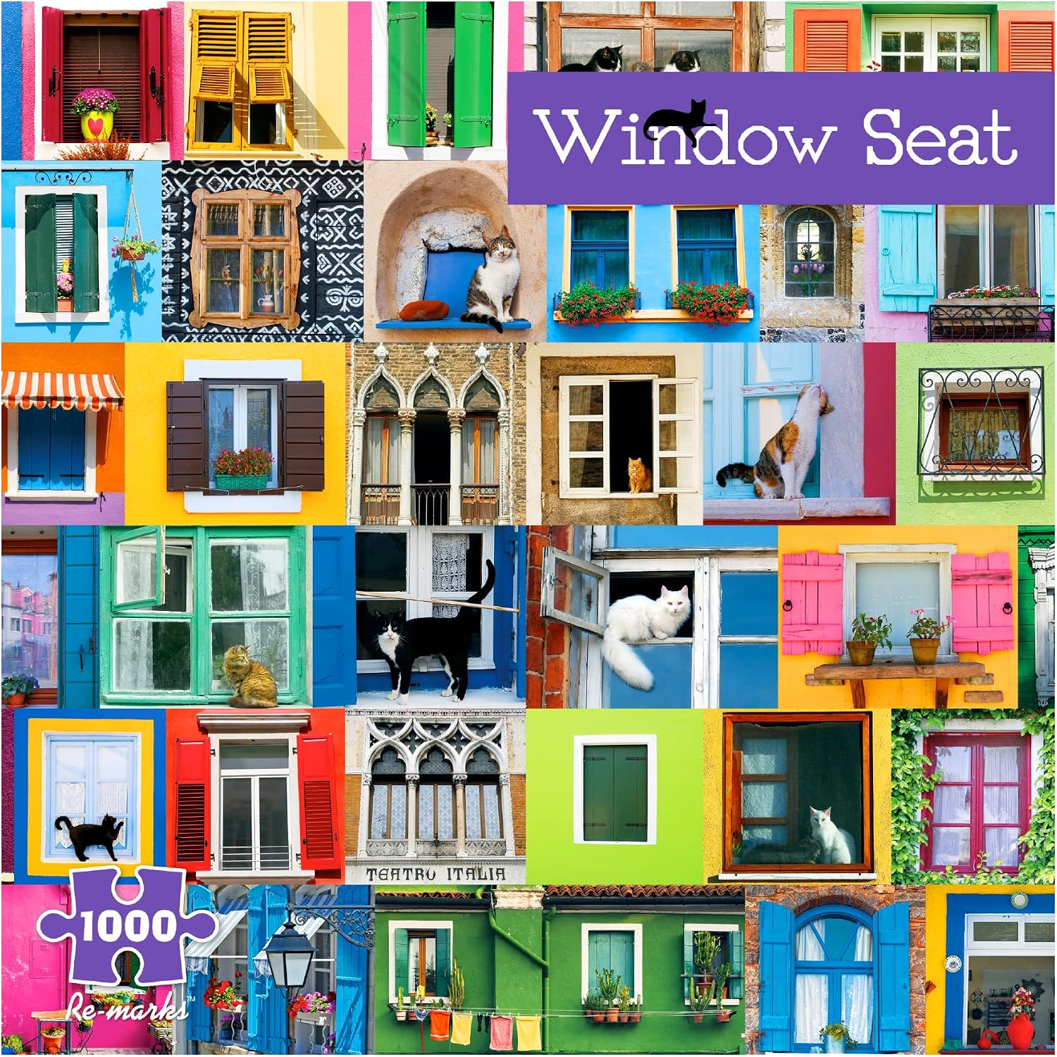 Re-marks Window Seat 1000-Piece Animal Puzzle for All Ages