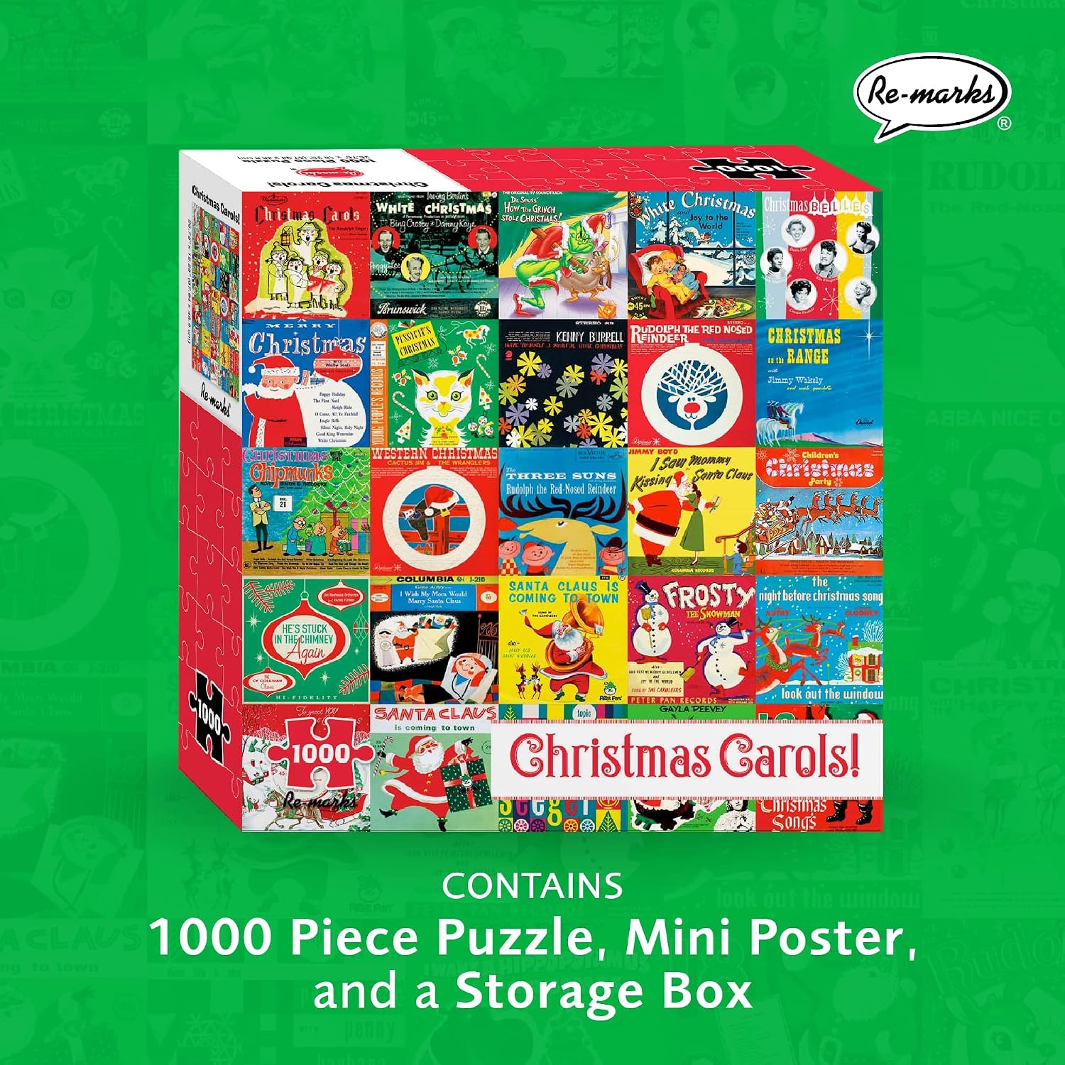 Re-marks Christmas Carols Puzzle, 1000-Piece Holiday Puzzle