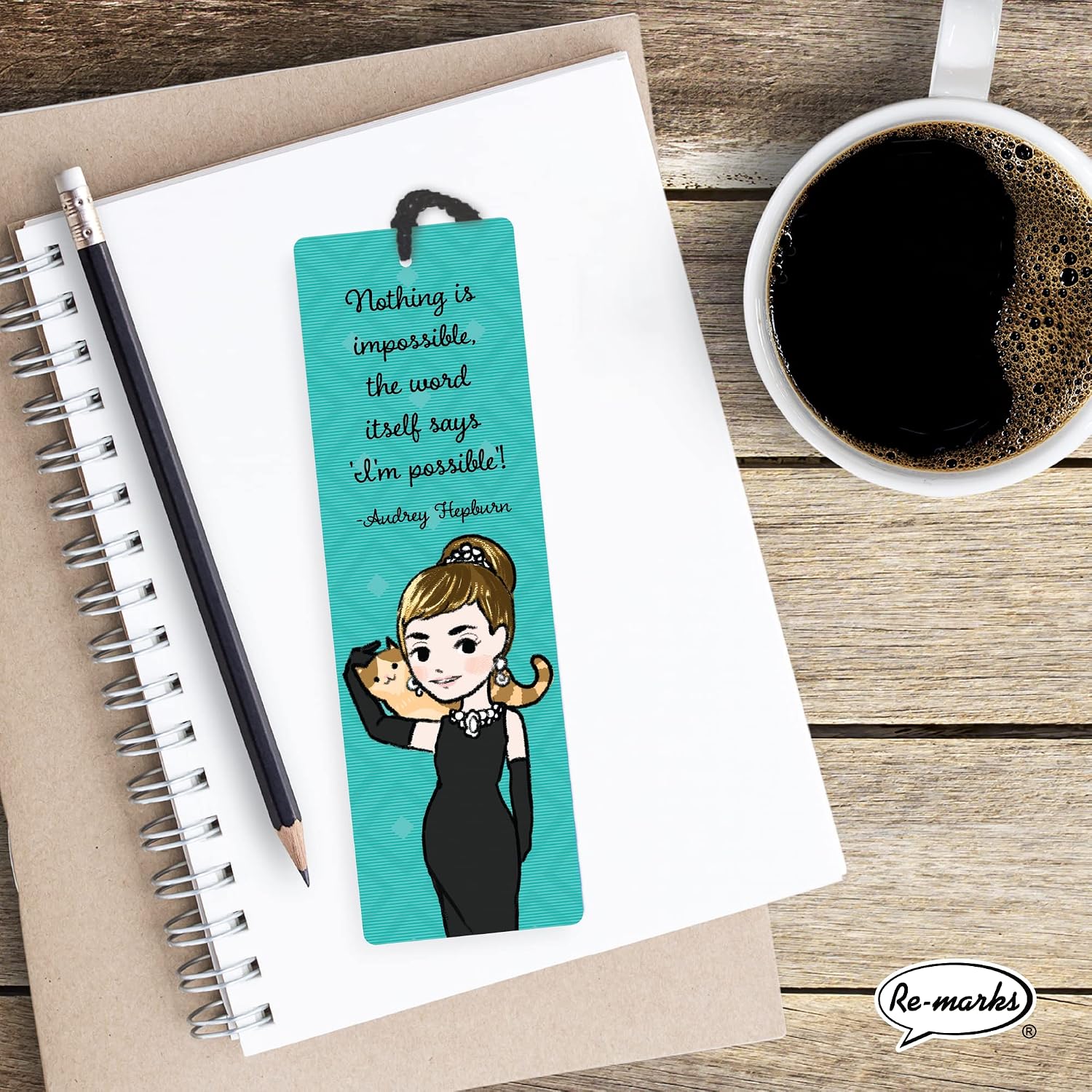 Re-marks GirlMarks Inspiring Women Tassel Bookmarks, Pack of 4